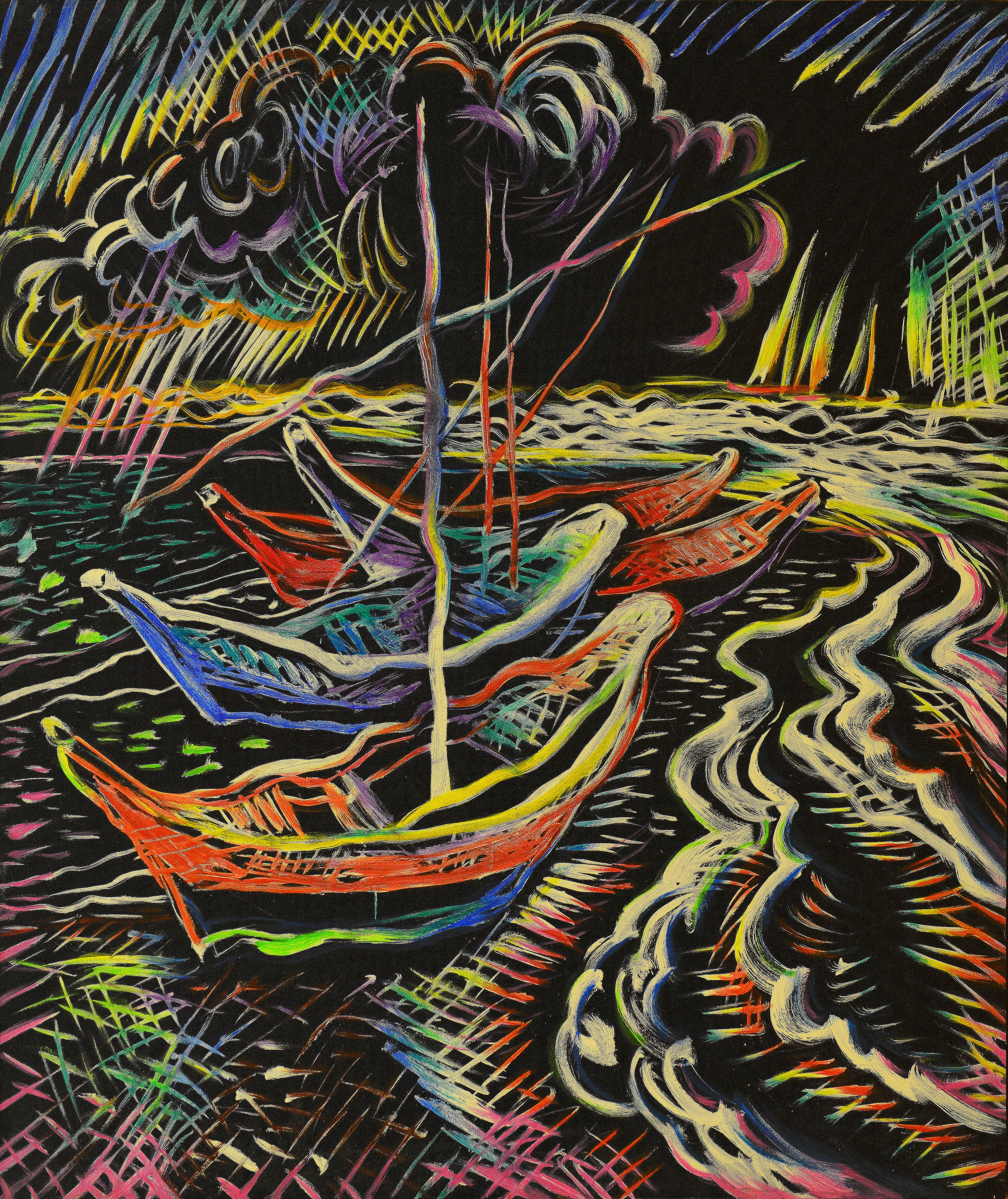 羅中立 Luo Zhongli《重讀美術(shù)史-梵高·風景》Retracer l'histoire des beaux-arts  Van Gogh·Paysage 布面油畫Huile sur toile150x130cm2010-2013.jpg